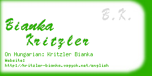 bianka kritzler business card